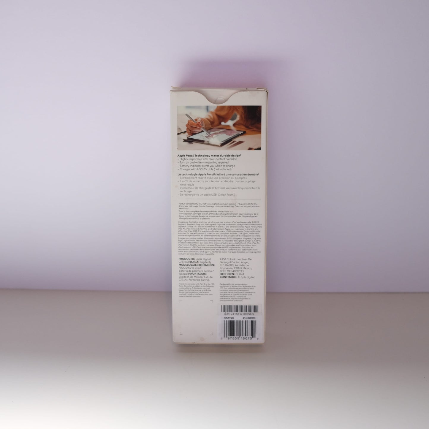 Logitech Crayon - Silver 914-000073 Stylus / Pen