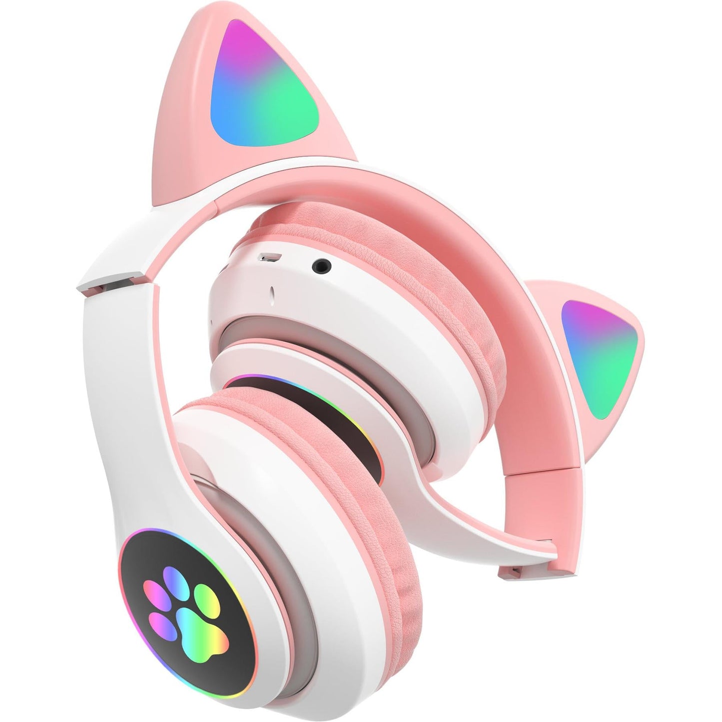 Polaroid Foldable RGB Wireless Kids Over-Ear Headphones Pink PLKH28PK