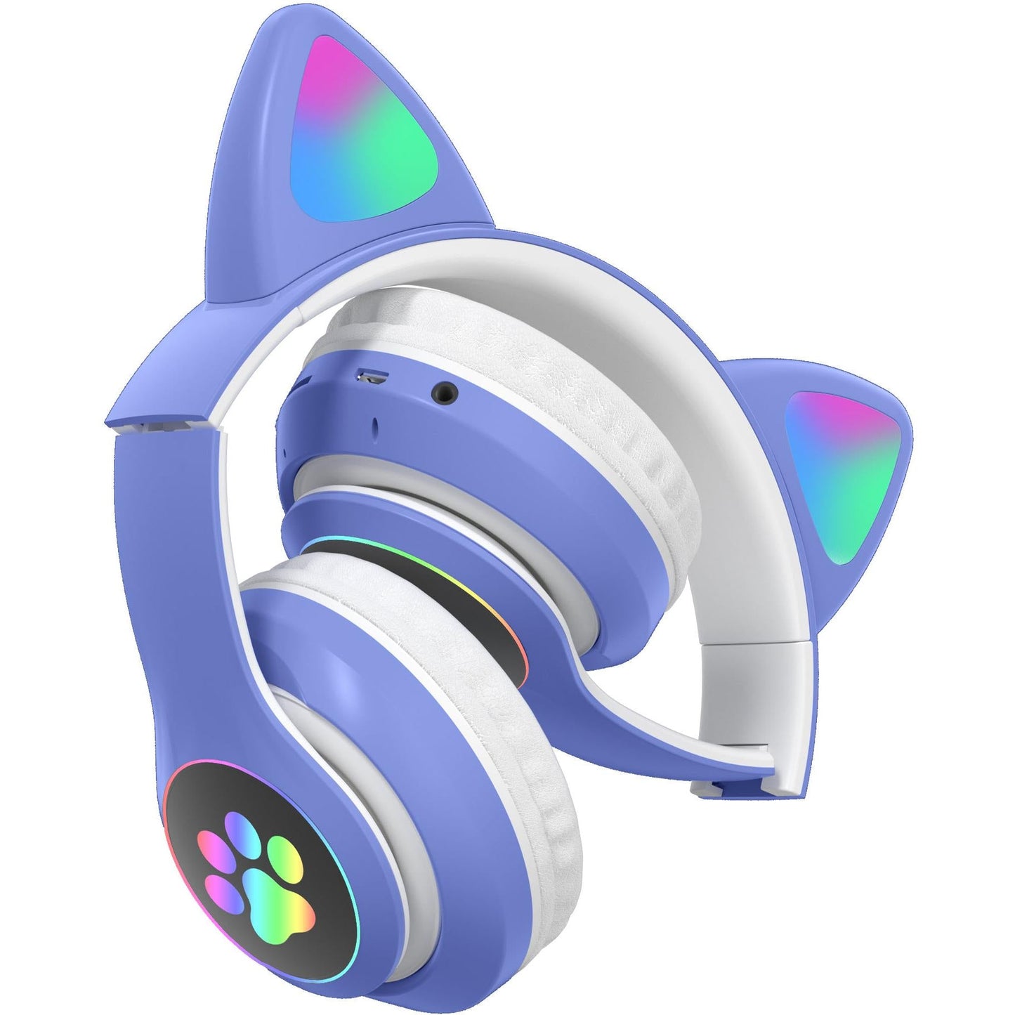 Polaroid Foldable RGB Wireless Kids Over-Ear Headphones Blue PLKH28PL