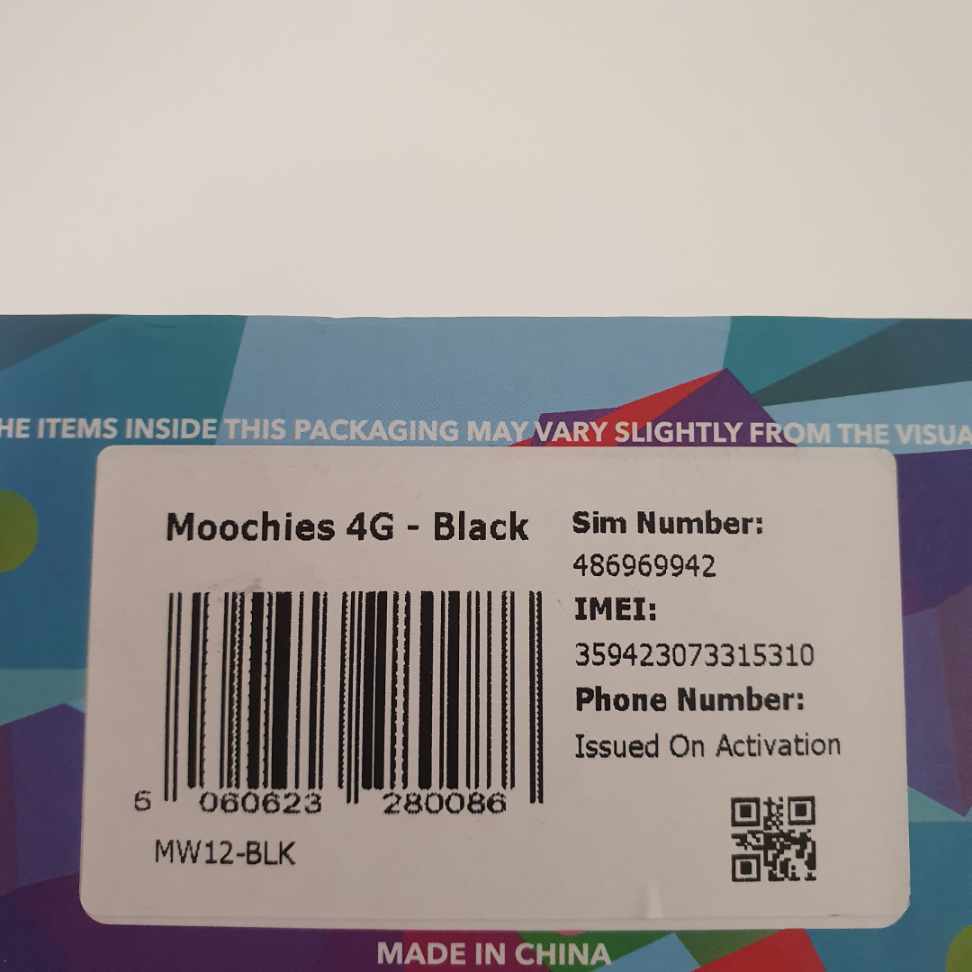 Moochies Smartwatch Phone for Kids 4G MW12BLK - Black