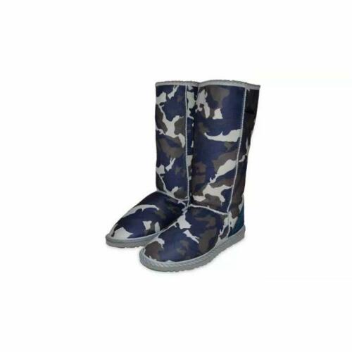 Tall Lace-Up Sheepskin Water-Resistant UGG Boots Camo Blue Size M3/W5 AU