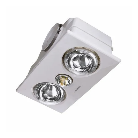 Heller 2 x 275W LED White 3 In 1 Bathroom Exhaust Fan and Heater LRBH2RYAN-W