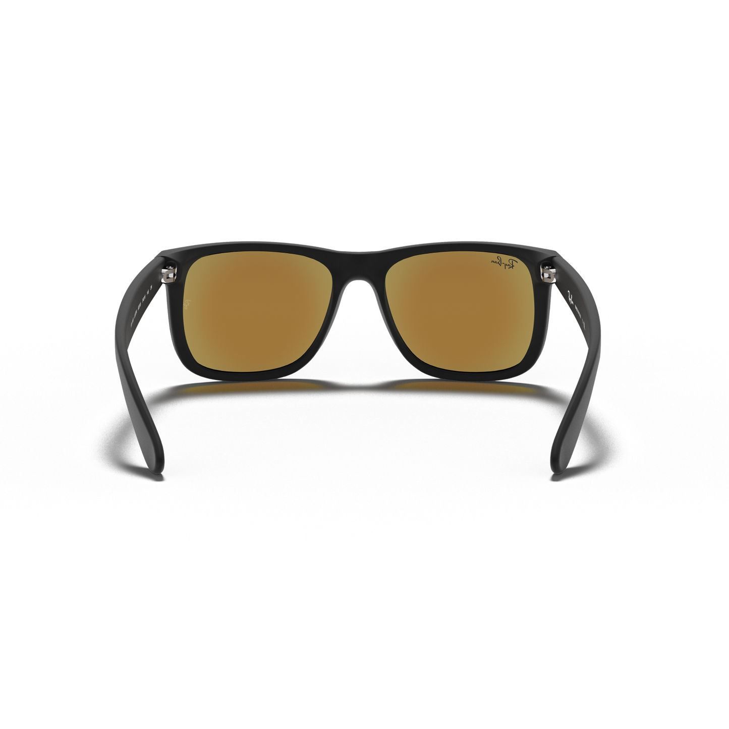 Ray-Ban 0RB4165 Justin - Matte Rubber Black, Blue Mirror Lenses