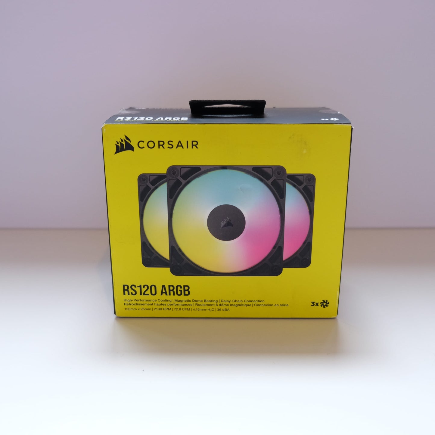 Corsair RS120 ARGB 120mm PWM Fans Triple Pack Black