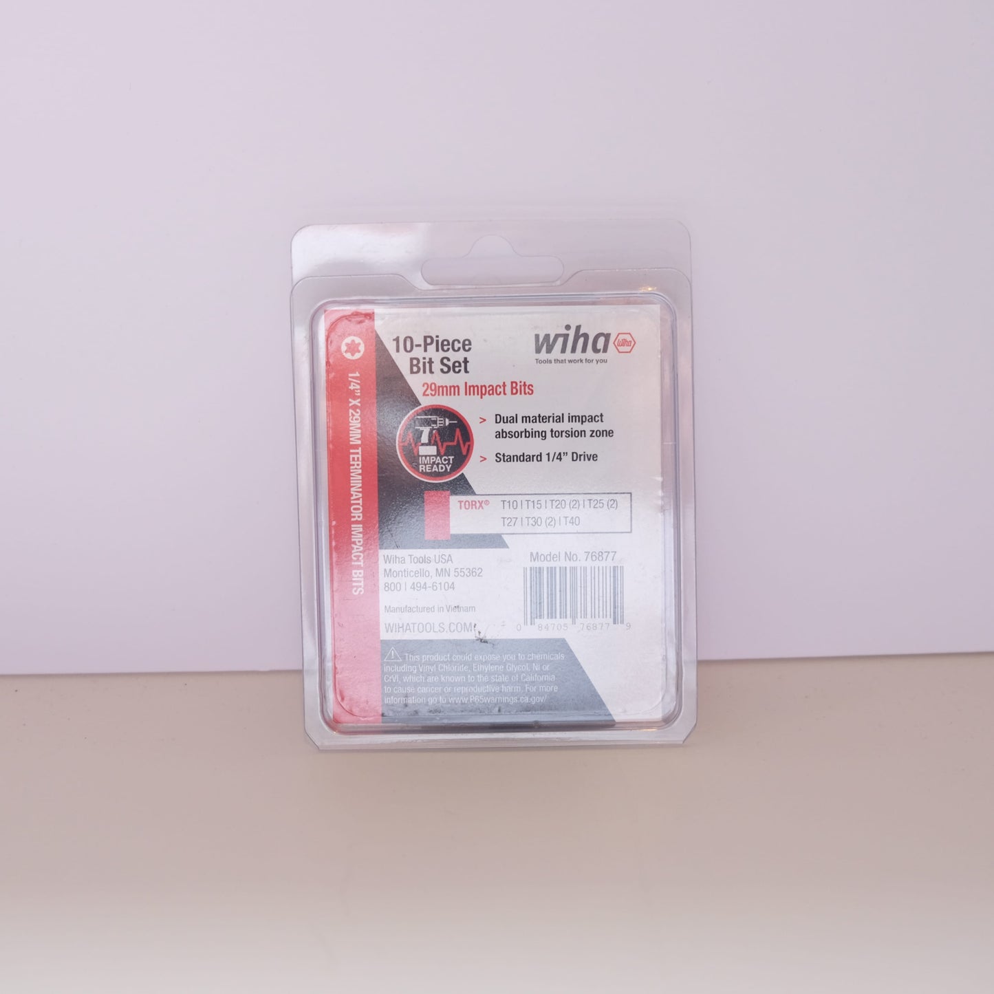 Wiha 76877 10 Piece MaxxTor Torx Bit Set 76877