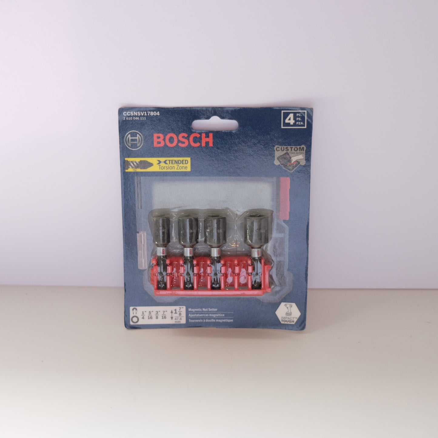 Bosch 4 pc 1-7/8 In Nutsetters with Clip for Custom Case System