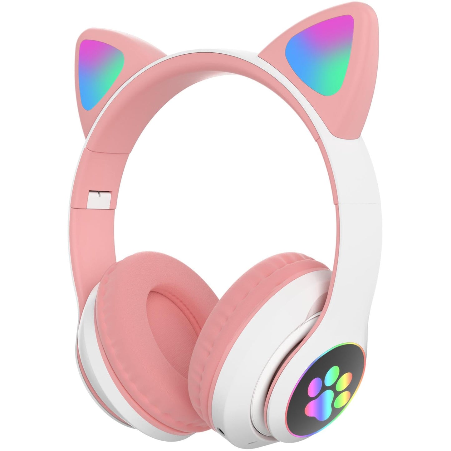 Polaroid Foldable RGB Wireless Kids Over-Ear Headphones Pink PLKH28PK