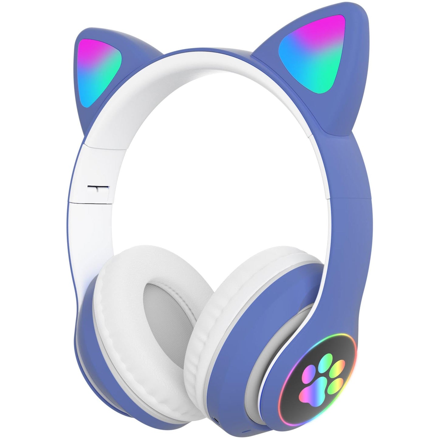 Polaroid Foldable RGB Wireless Kids Over-Ear Headphones Blue PLKH28PL