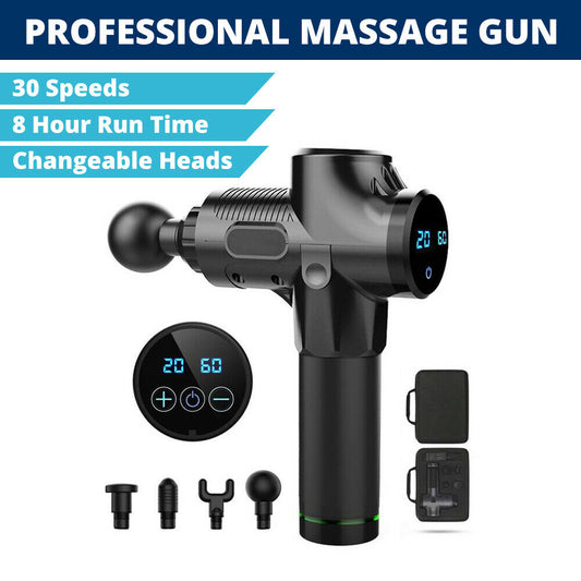 Professional Muscle / Fascia Percussion Massage Gun Black