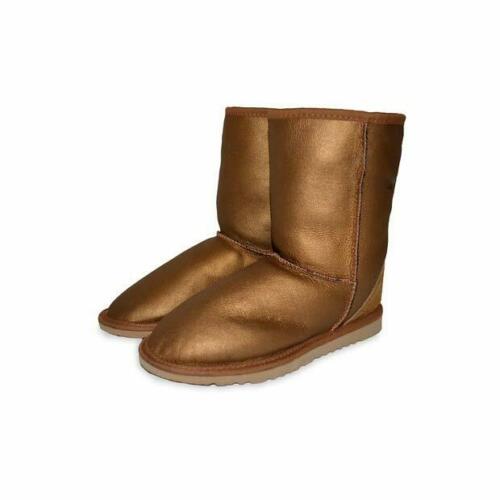 Short Sheepskin Water-Resistant UGG Boots Metallic Gold Size M4/W6 AU