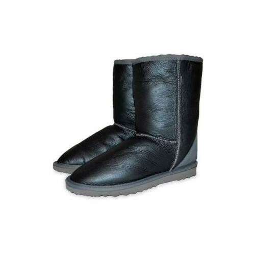 Short Sheepskin Water-Resistant UGG Boots Metallic Silver Size M3/W5 AU